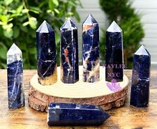 Wholesale Lot 1 Lb Natural Sodalite Obelisk Tower Point Crystal Energy picture