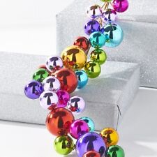 RAZ Imports 4' 48 inch Multi Colored Ball Garland Decor Christmas New G3416336 picture