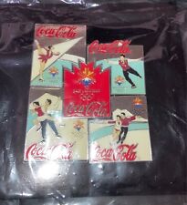 PIN 2002 Salt Lake City Olympics Coca Cola Figure Skating 5 Pin Puzzle Lot picture