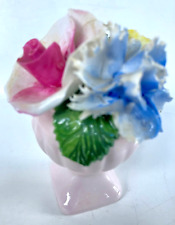 CROWN ROYAL Bone China England Porcelain Three Flower Bouquet in Urn / Vase picture