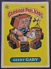 1985 Topps #10b Geeky Gary Garbage Pail Kids Sticker card Good Condition Marked picture