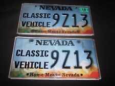 PAIR NEVADA State CLASSIC VEHICLE PLATES 9Z13 picture