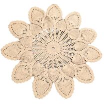 Vintage Crocheted Doilies Flower And Circle Shapes Lot Of 4 picture