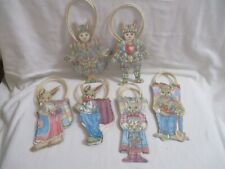 Vintage Rabbit Easter Small Figural 10 treat bags 6 designs. picture