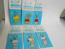 Vintage Snoopy & Woodstock Keychains lot of 6 NOS Hollywood Accessories picture