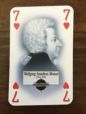 Wolfgang Amadeus Mozart - rare, collectible playing card, mt/nrmt picture