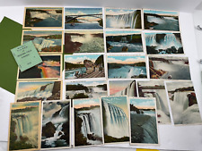 Vintage Postcard Niagara Falls 1940's Canada Lot of 22 Standard & Miniature Book picture