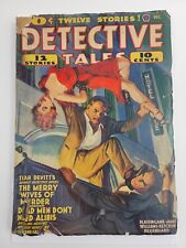 Detective Tales Pulp Magazine December 1940 Red Dress in Distress Cover picture