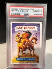 1989 Garbage Pail Kids Les Crados PSA Auth 231 Renaud 2 Chevaux Horsey Henry picture