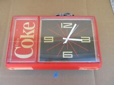 Vintage Enjoy Coke Hanging Wall Clock Sign Advertisement  K picture