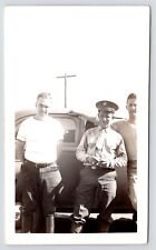 1942 Ogdensburg New York NY WWII Servicemen & Friends Car Vintage Photograph picture