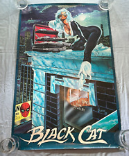1986 BLACK CAT MARVEL COMICS GROUP JEWELRY HEIST JOE JUSKO 22x34 WALL POSTER VTG picture
