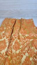 Mid Century Modern Orange And Gold Drapes Curtains 6 Panels 29