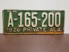 1926 Alabama ORIGINAL  License Plate Tag  picture
