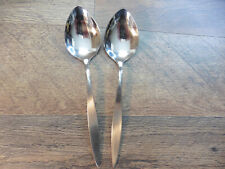 2 Oneidacraft Deluxe Wintersong Stainless Flatware Soup Place Spoons picture