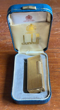 Vintage Dunhill Rollagas Lighter Gold Plated Used Not Tested Original Box Papers picture