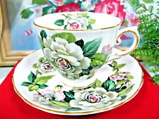 Tuscan Cup & saucer Pretty Gardenia floral teacup England 1950s picture