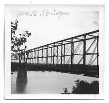 Vintage 1930s Photo Missouri River Bridge Black & White Glossy 3 5/8 x 3.5 in picture