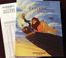 The Art of the Lion King Walt Disney Animation CATALOG Sotheby's 1995 Simba Zazu picture
