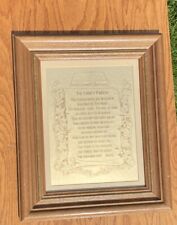 ~ GORGEOUS~ The Lords Prayer Gold Wood Frame 18”x15” Wall Decor Jesus Religious picture