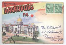 Souvenir of Harrisburg Pennsylvania Linen Accordion Postcard Folder picture