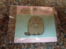 Pusheen the Cat Drinking Boba Tea Enamel Pin Brand New on Card Authentic picture