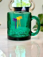 RARE Las Vegas Mirage Green Glass Logo Coffee Cup Mug - Mirage closing July 2024 picture