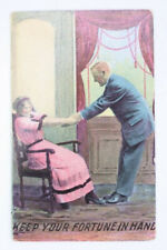 Antique Vtg Keep Your Fortune in Hand Post Card picture