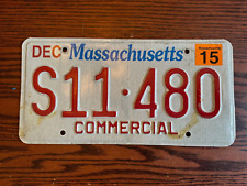 2015 Commercial Massachusetts License Plate S11 480 MA USA Authentic December picture