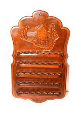 Old Wood German Church Carving Holy Essential Oils Holder Alter Plaque Relic 1.5 picture