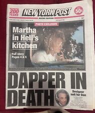 NY Post Newspaper Dapper Don John Gotti-Martha Stewart, Tiger Woods, picture