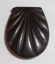 Antique Gutta Percha or Bakelite Match Safe or Vesta Seashell Shape picture