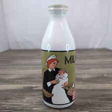 Vtg Egizia Italy Ceramic White Milk Bottle 10