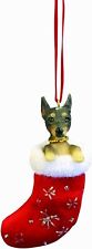 Miniature Pinscher Christmas Stocking Ornament with 