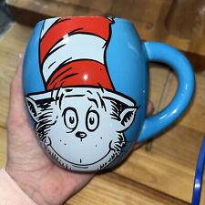 Dr. Seuss Cat In The Hat Ceramic Coffee Mug Cup Blue Oval 18oz NEW  picture