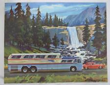 1962 Teach-A-Chart Poster 104 Modern Automobile & Bus #9 21 1/2