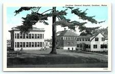 GARDINER, ME Maine ~ Gardiner GENERAL HOSPITAL  c1930s Curteich Postcard picture