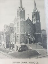 C 1905 Catholic Church Macon GA Printed Litho UDB Antique Postcard picture