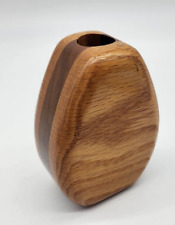 Vintage 2 Tone Wooden Bud Vase MCM 5.5