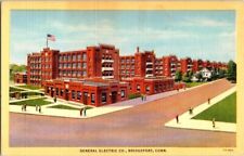Vintage Postcard General Electric Co. Office Building View People Bridgeport CT picture