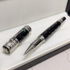 Luxury Great Writers Series Black+Silver Clip 0.7mm Rollerball Pen picture