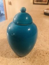 Boch Freres Belgium Art Deco Crackled Glaze Aqua/Turquoise Vase - 1920's picture