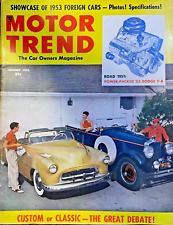 Motor Trend Magazine January 1953 Showcase of Foreign Cars 53 Dodge V-8 picture