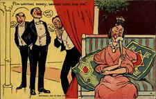 Rose Hyman Handsome Bachelors Reject Ugly Spinster Comic c1910 Vintage Postcard picture
