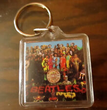 TRUE VTG 80s BEATLES SGT PEPPERS KEYRING/KEYCHAIN/FOB  advertising picture
