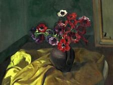 Oil painting Red-and-Violet-Anemones-Felix-Vallotton-Oil-Painting Red-and-Violet picture