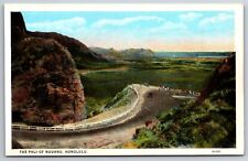Honolulu Hawaii~The Pali Of Nuuanu Plateau Scenic View~American Art Vintage PC picture