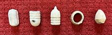 4 Dug Civil War Carved Bullets, Camp Art. One Looks Like A Pipe Bowl. picture