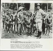 Press Photo Martin and Osa Johnson with Pygmy Group in Central Africa picture