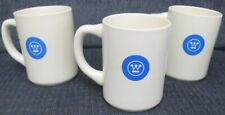 Three Vintage Westinghouse Royal Blue and White Coffee Mugs picture